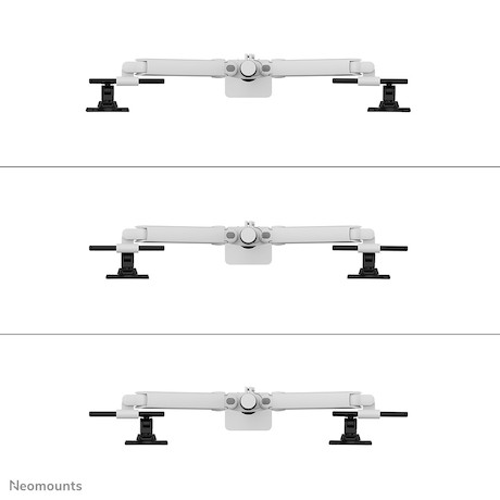 Neomounts Next One SL Desk Mount double display sliding VESA topfix clamp/grommet