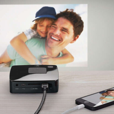 Philips PicoPix PPX3411 Mini Beamer mit 110 ANSI-Lumen und WVGA