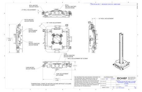 Chief SYSAUW Projektor-Deckenhalterung für abgehängte Decken