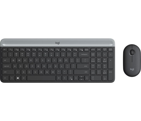 Logitech MK470 Slim Combo Set - Tastatur und Maus - kabellos - grau