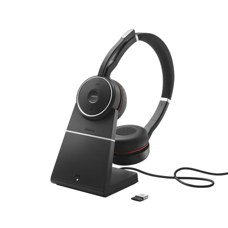 Jabra Evolve 75 MS Duo - Zertifiziert für Skype for Business StereoHeadset inkl. Link 370 & Ladestat