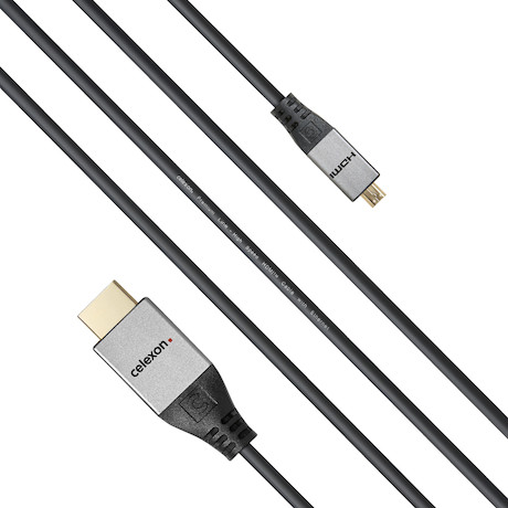 celexon HDMI auf Micro HDMI Kabel mit Ethernet - 2.0a/b 4K 1,0m - Professional Line