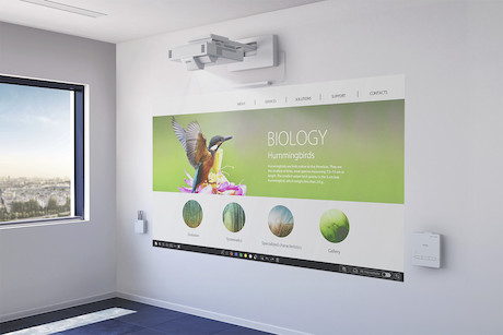 Epson EB-1485Fi interaktiver Kurzdistanzbeamer mit 5000 Lumen und Full HD - Demo