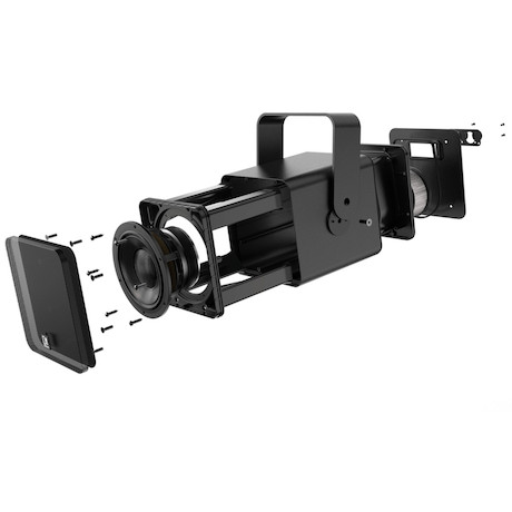 Audac VIRO5D/B 2-Wege Hochleistungs Koaxial-Lautsprecher - U-Bügel - IP55 - 16 Ohm, schwarz