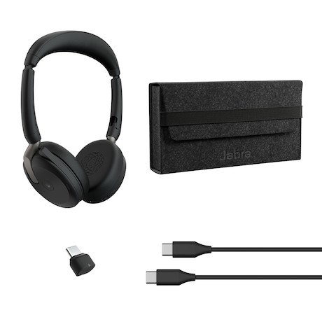 Jabra Evolve2 65 Flex Link380c MS Stereo – schnurloses Stereo Headset mit USB-C - zertifiziert für