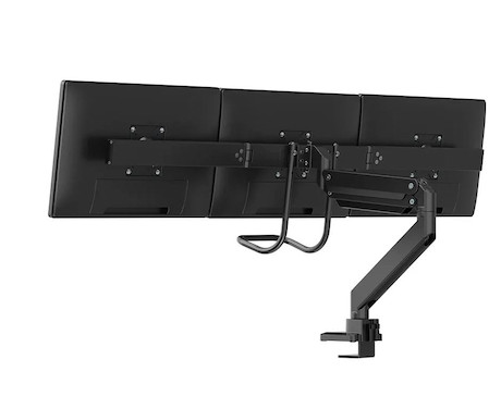 Neomounts NM-D775DX3BLACK Tischhalterung für drei Flachbildschirme bis 27" | 6 kg (pro Bildschirm)