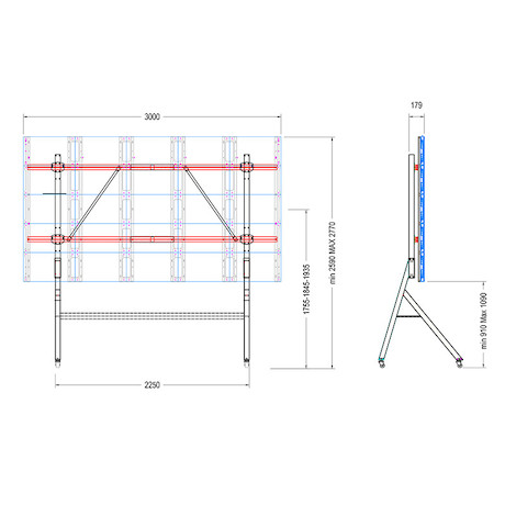 Hagor mobiles LED-Standsystem passend für Unilumin ULW III 136″