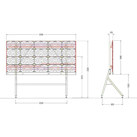 Hagor freistehendes LED-Standsystem passend für Avocor AVX1320 135“