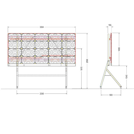 Hagor mobiles LED-Standsystem passend für Avocor AVX1320 135”