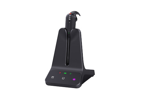 Yealink WH63 E2 konvertierbares schnurloses Mono DECT-Headset | mit Basisstation