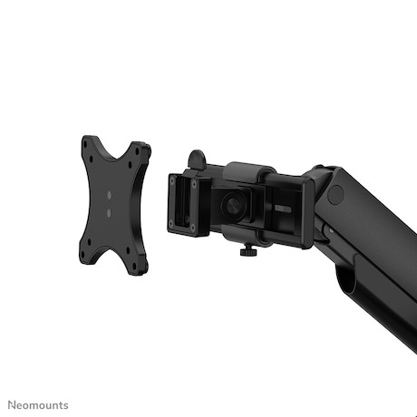 Neomounts Next One SL Desk Mount double display sliding VESA topfix clamp/grommet