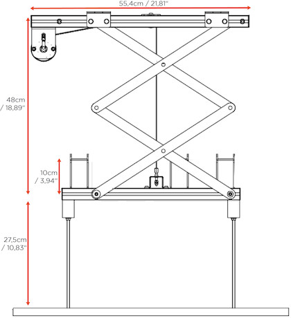 celexon Beamer Deckenlift PL300 - max. ausfahrbar bis 47 cm - 15kg Traglast