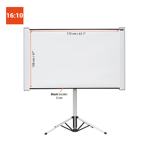 celexon Dual-Format Stativleinwand Mobil Expert 4:3/16:10 - 172 x 108cm 80"