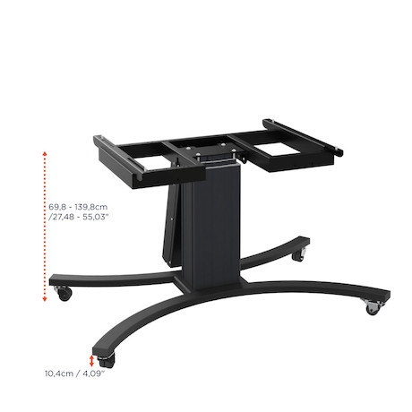 celexon Expert elektrisch höhenverstellbarer Display-Rollwagen Adjust-V4275B mit Kippfunktion - 70cm