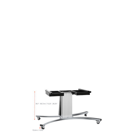 celexon Expert elektrisch höhenverstellbarer Display-Rollwagen Adjust-V4270S mit Kippfunktion - 28cm