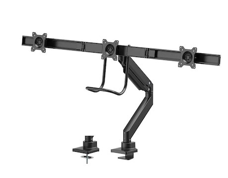 Neomounts NM-D775DX3BLACK Tischhalterung für drei Flachbildschirme bis 27" | 6 kg (pro Bildschirm)