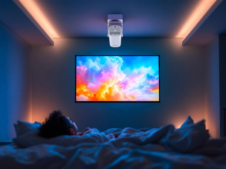 Philips NeoPix 250 Smart Full HD kompakter LED Projektor mit um 180 Grad drehbarem Ständer