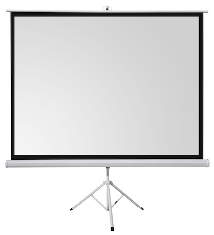 celexon basic line Stativleinwand 220 x 220cm,Leinwand Format 1:1, Heimkino Leinwand, Beamerleinwand