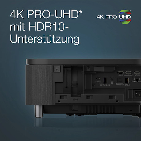 Epson EH-LS800B Heimkino Laser TV mit 4K HDR Auflösung und 4.000 ANSI-Lumen