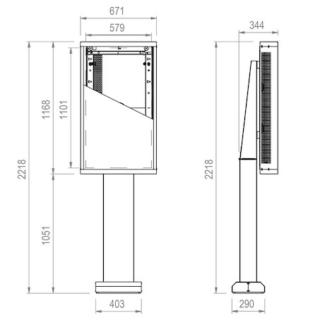 Hagor ScreenOut Outdoorstele für LG 49XE4F