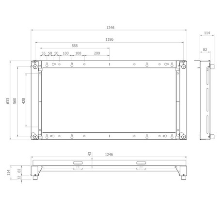 Hagor WH LG 55XE4F - Outdoor-Wandhalterung für LG 55XE4F