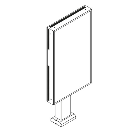 Hagor ScreenOut® OH 75 - Outdoorstele für Samsung OH 75-Serien - Portrait