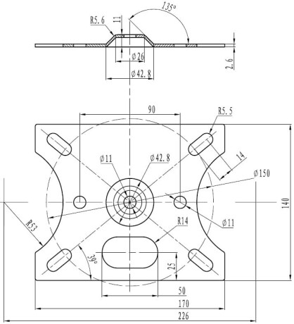 Vision TM-1200 - Universelle Projektor-Deckenkonsole