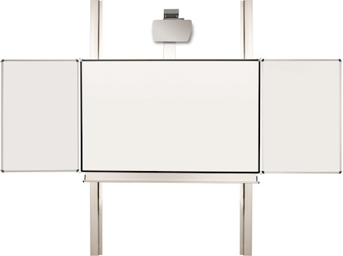 celexon Expert manuelle 2-Säulen Pylonentafel Adjust 192 x 120cm PEN mit Flügeln