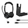 Jabra Evolve2 55 Link380c UC Stereo – schnurloses Stereo Headset mit USB-C inkl. Ladestation