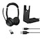 Jabra Evolve2 55 Link380a UC Stereo – schnurloses Stereo Headset mit USB-A inkl. Ladestation