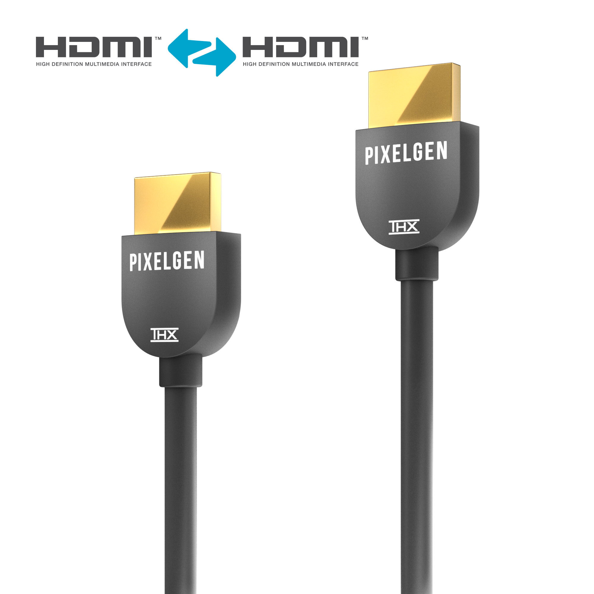 Pixelgen PXL-CBH05 - HDMI-kabel, THX certifierad - 0,50m