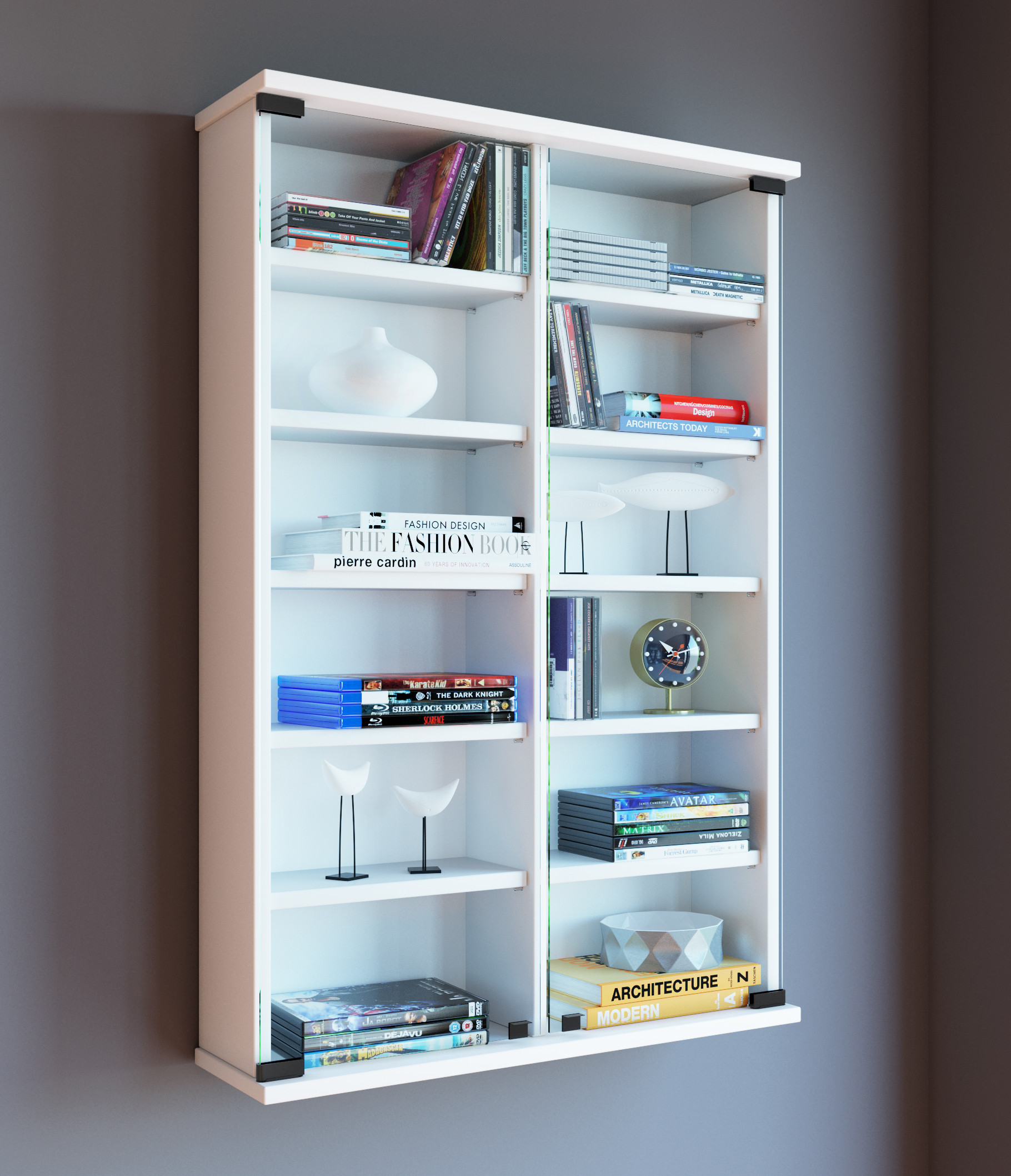 hänge vitrine weiß